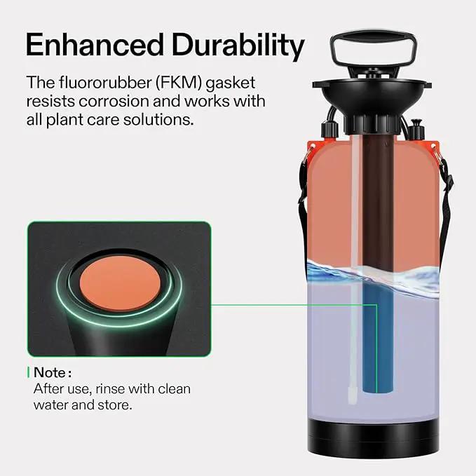 VIVOSUN Pump Sprayer 2 Gallon, Pressurized Lawn & Garden Water Spray Bottle with Adjustable Shoulder Strap, Pressure Relief Valve, for Spraying Plants, Garden Watering and Cleaning by GreenHaven Gardens