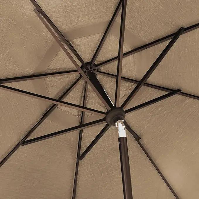 EliteShade USA 10-Year-Non-Fading 10Ft Market Umbrella Patio Umbrella Outdoor Table Umbrella with Ventilation, Heather Beige by GreenHaven Gardens