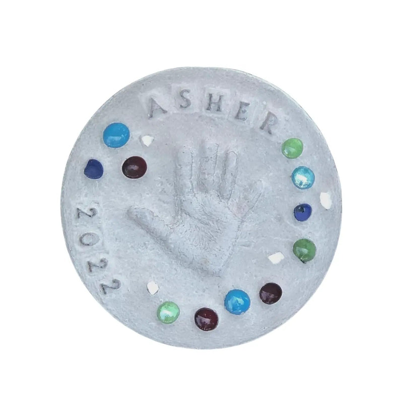 DIY Stepping Stone Kit, Handprint Stepping Stone, Mother's Day Gift, Footprint Stepping Stone (10 Inch) by GreenHaven Gardens