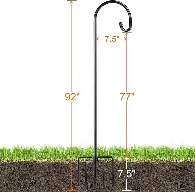Shepherd-Hooks Adjustable for Bird-Feeder Lantern Plant-Hook Garden-Stake - Plant Stand Hanger for Outdoor Flower Basket, Bird Feeder Hanger Weddings Décor by GreenHaven Gardens