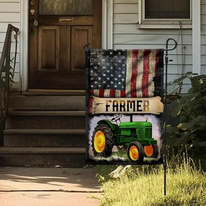 Flags-Proud Farmer Flag QNK270F, Garden Flag (11.5" x 17.5")-USA House Garden Flags Premium Polyester-Decorative Outdoor Flags by GreenHaven Gardens