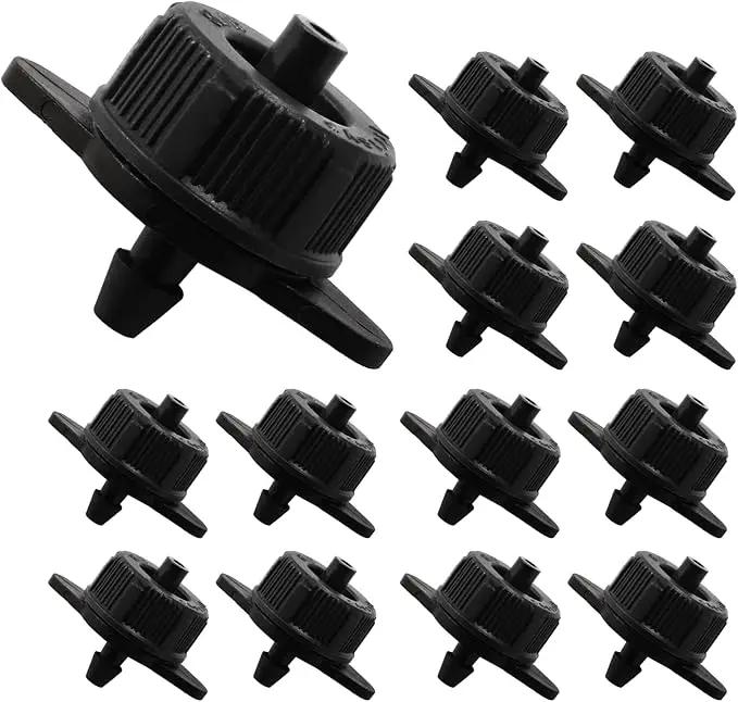 60 Pcs Drip Irrigation Emitters, 1 GPH Pressure Compensating Irrigation Drippers for Garden Lawn Watering Irrigation System, Black by GreenHaven Gardens