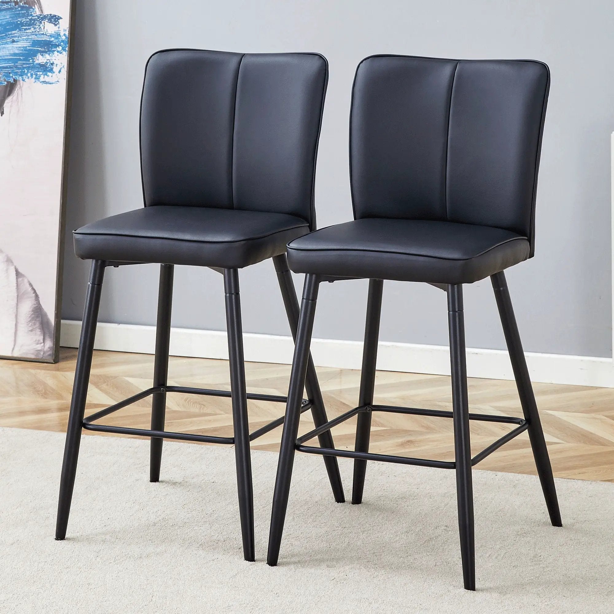 Modern Style Chair With Sleek Backrest Design (Set of 2) by HouseOfZazla