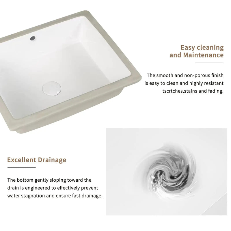 Rectangular Undermount Bathroom Sink by HouseOfZazla