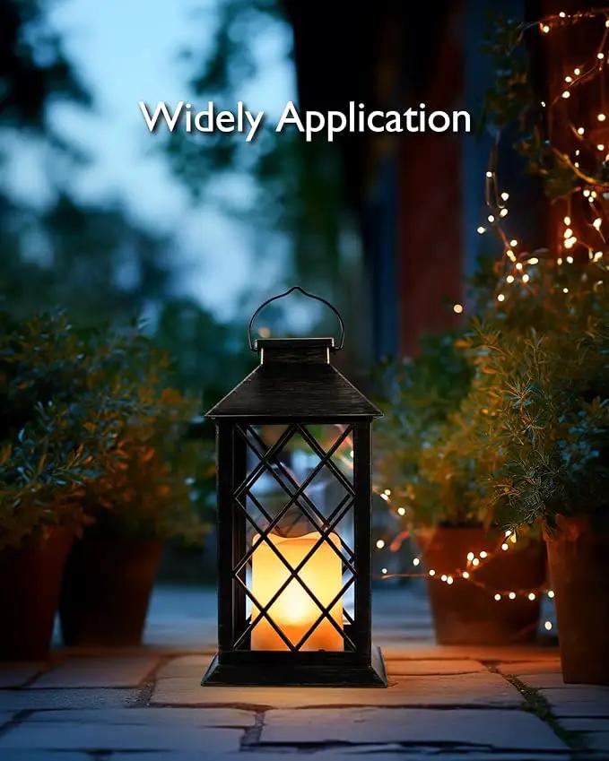 Homemory Solar Lanterns Outdoor Waterproof Hanging with Flickering Flameless Candles, 2 Pack Garden Outdoor Lantern Decorative for Patio Front Porch Backyard Balcony Cabin Outside (Bronze) by GreenHaven Gardens