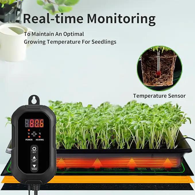 20"x 10" Seedling Heat Mat with Digital Thermostat Combo Set,ETL Certified and Durable Waterproof Warm Hydroponic Heat Mat for Germination,Indoor Gardening,Brewing and Greenhouses by GreenHaven Gardens