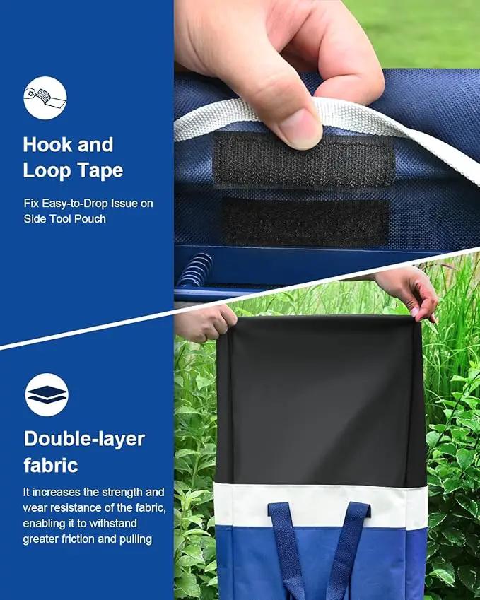 KVR Garden Kneeler and Seat Set 2025 Upgraded - Heavy Duty Foldable Bench Chair with 3 Tools & 2 Tool Pouch + Multi-Purpose Bag, Gardening Stool Gifts for Seniors, Women, Mom by GreenHaven Gardens
