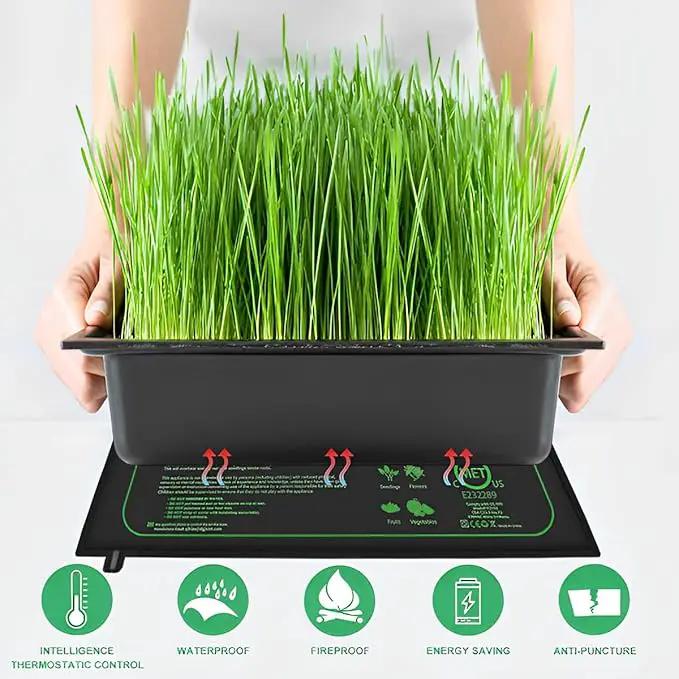 2 Pack Seedling Heat Mat for Seed Starting,20" x 20.75" Waterproof Heating Pad for Indoor Plants Germination(L) by GreenHaven Gardens