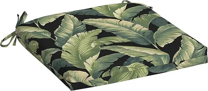 Arden Indoor/Outdoor Seat or Rocking Chair Cushion, 19 x 18, Water Repellent, Rain Proof, Fade Resistant Cushion for Rocking or Dining Chairs Onyx Cebu by GreenHaven Gardens