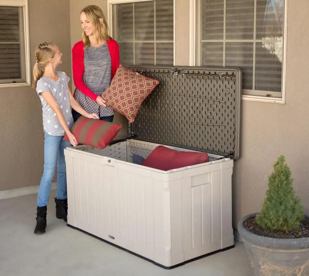 LIFETIME 60186 Heavy-Duty Outdoor Storage Deck Box, 116 Gallon, Desert Sand/Brown by GreenHaven Gardens