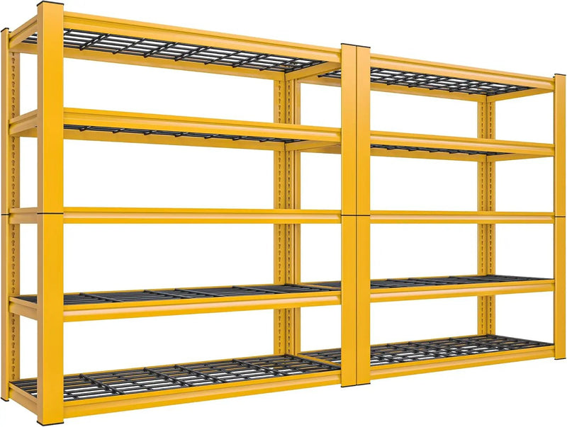 REIBII 72''H Garage Shelving 3010 LBS Storage Shelves Adjustable Metal Shelving 5 Tier Metal Shelves for Storage Industrial Shelf for Kitchen Pantry Warehouse Basement 72" HX35.5 WX16 D, 2 Pack by GreenHaven Gardens