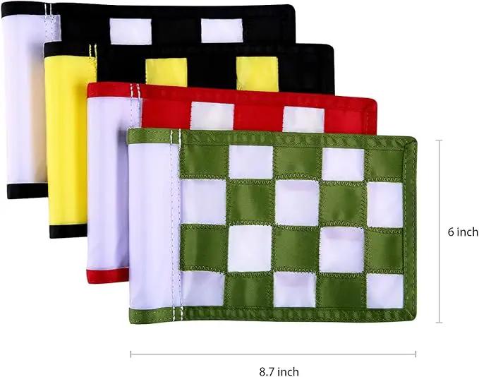 Golf Flag,Konday Checkered Training Putting Green Flags, Golf Target Flags for Indoor Outdoor Backyard Garden,8.7inch*6inch (4-pack) by GreenHaven Gardens