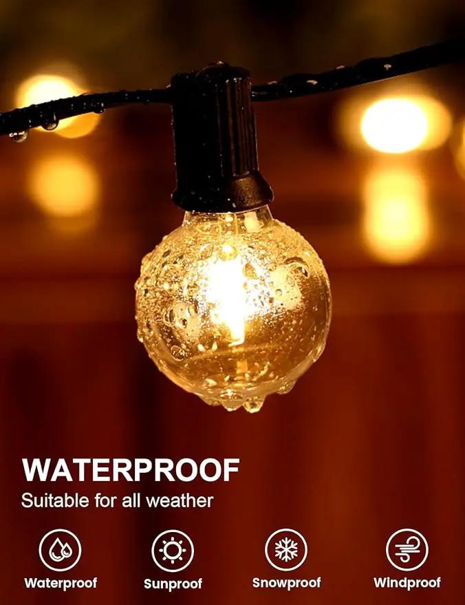 RTTY Outdoor String Lights 150 FT Globe LED Patio Lights with G40 Plastic Bulbs,Waterproof Shatterproof Dimmable Connectable Hanging for Backyard Porch Balcony Party Cafe Deck Decor by GreenHaven Gardens