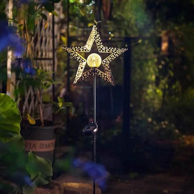 TAKE ME Star Solar Lights Garden Outdoor Decor Waterproof Metal Solar Stakes Lights for Patio Yard Walkway Lawn Patio Mothers Day Garden Gifts Mom Wife Grandma by GreenHaven Gardens