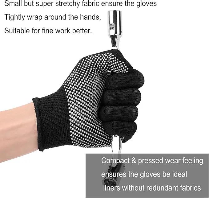 24Pcs Work Gloves Anti-slip Knitted Stretchy Cloth Glove Thin Moist Glove Liners by GreenHaven Gardens