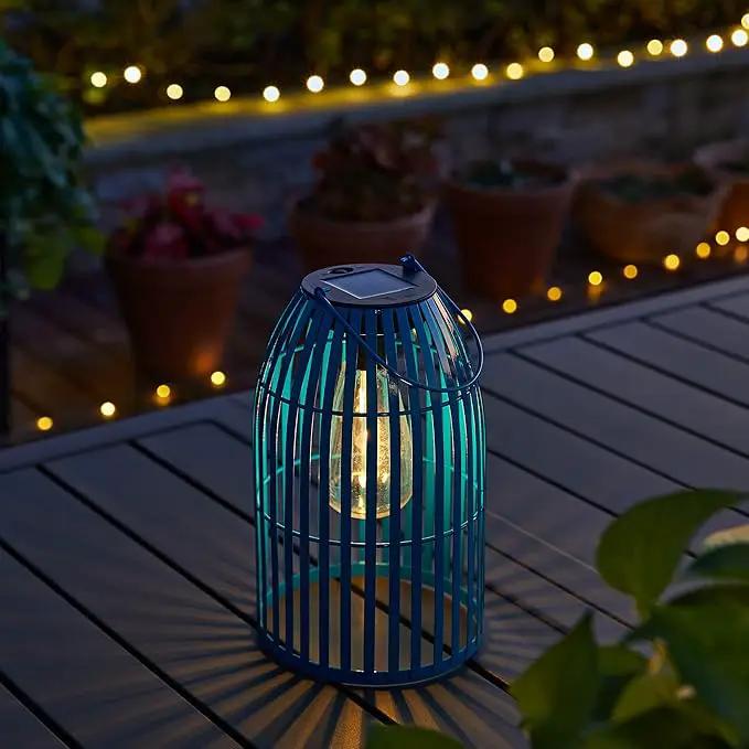 Solar Lantern Outdoor Waterproof Hanging Metal Birdcage Shaped Lantern Decorative Solar Light for Garden Yard Patio Porch by GreenHaven Gardens