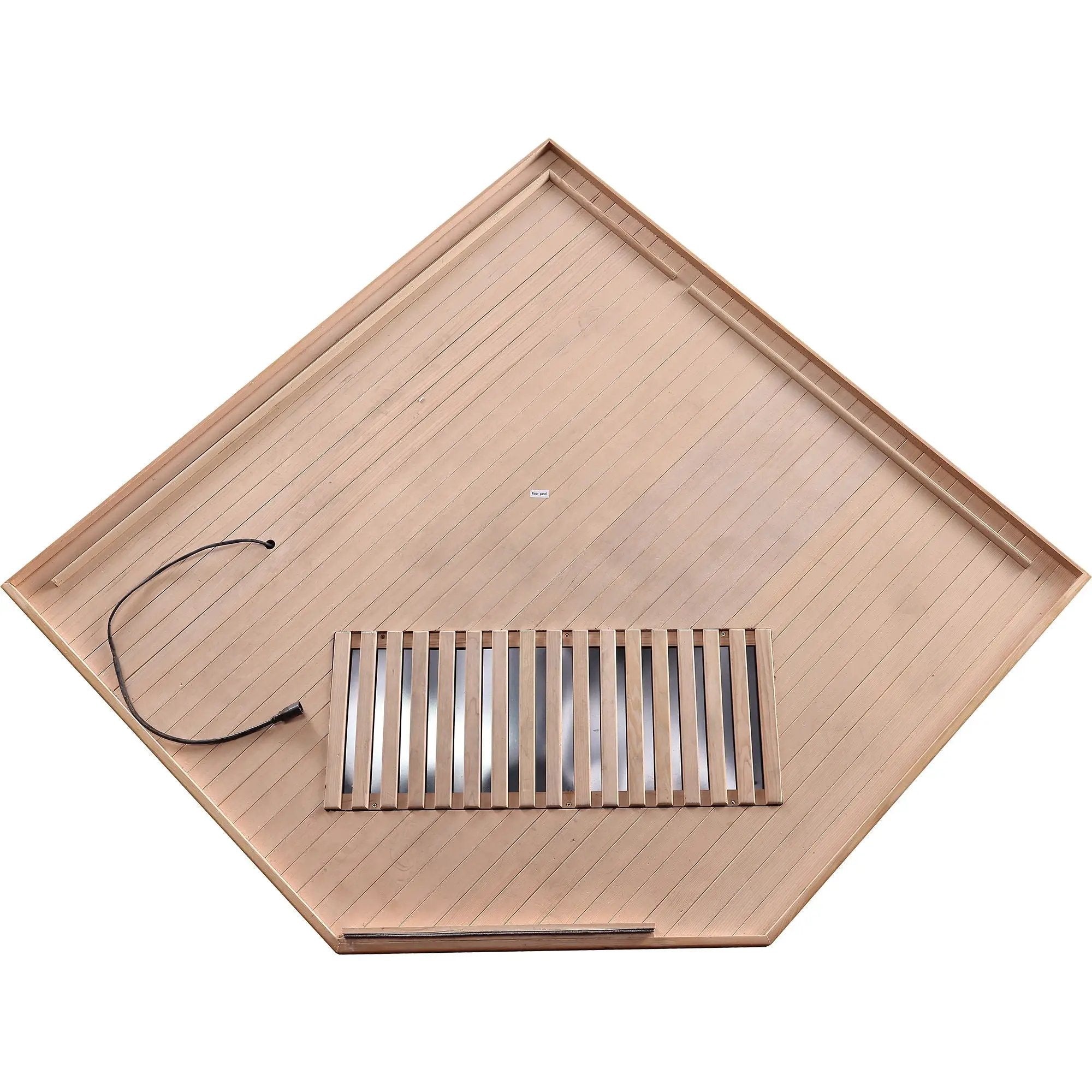 Pentagonal Sauna Room With Carbon Heating Plates - American White Oak by HouseOfZazla
