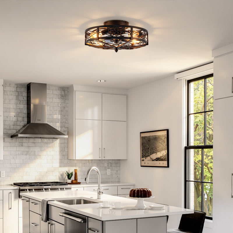 20" Mounting Type Ceiling Fan with Reversible Motor and Remote Control by HouseOfZazla