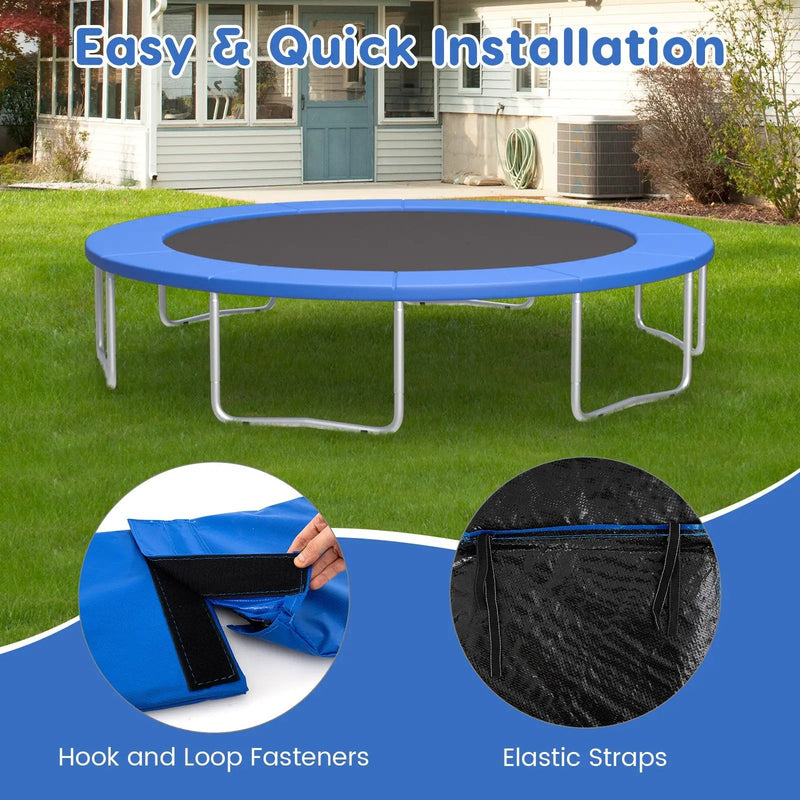 8-16 FT Trampoline Pad Replacement Safety Pad with Fixing Straps (Blue) by DirectDeals
