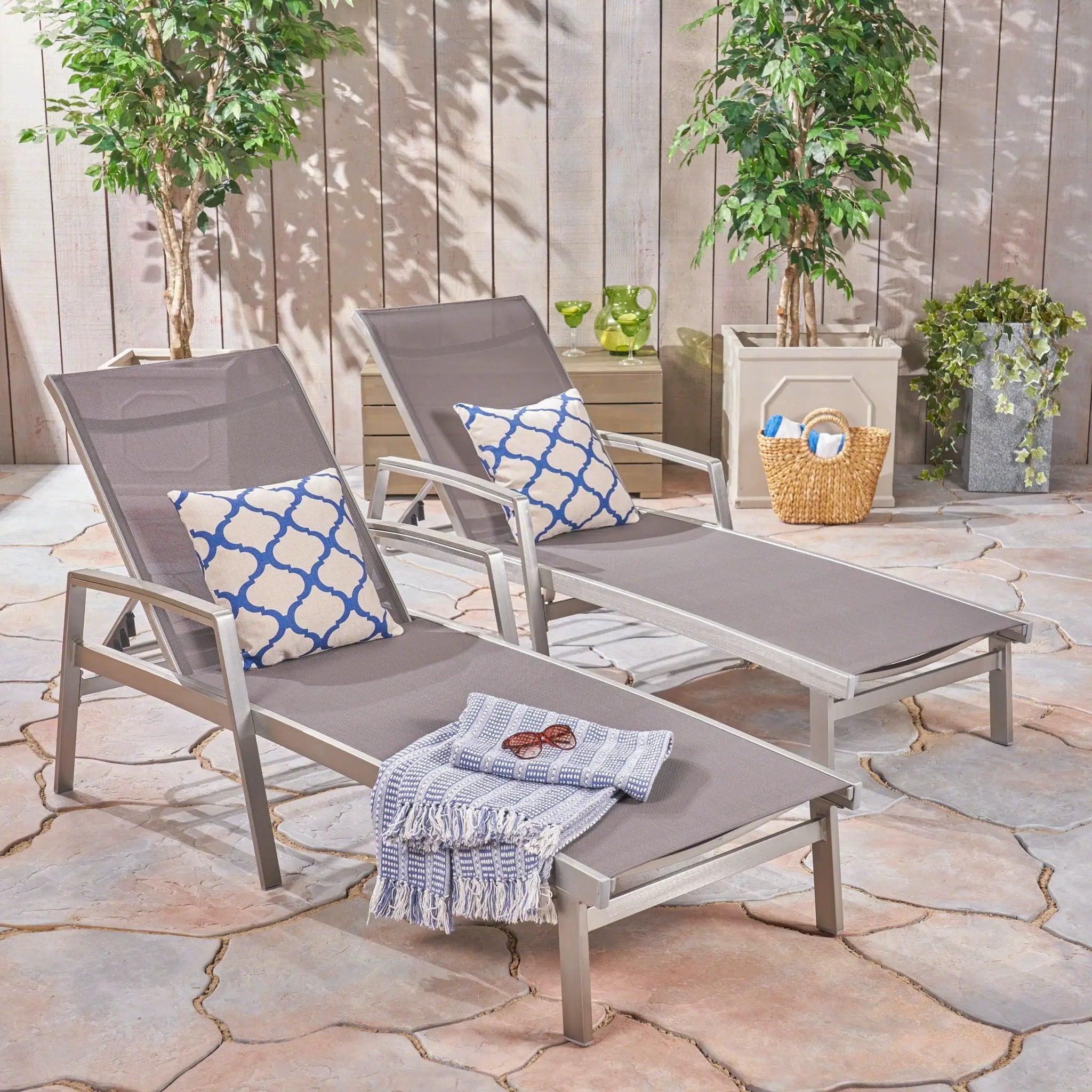 Oxton Chaise Lounge Stylish Outdoor Seating by HouseOfZazla