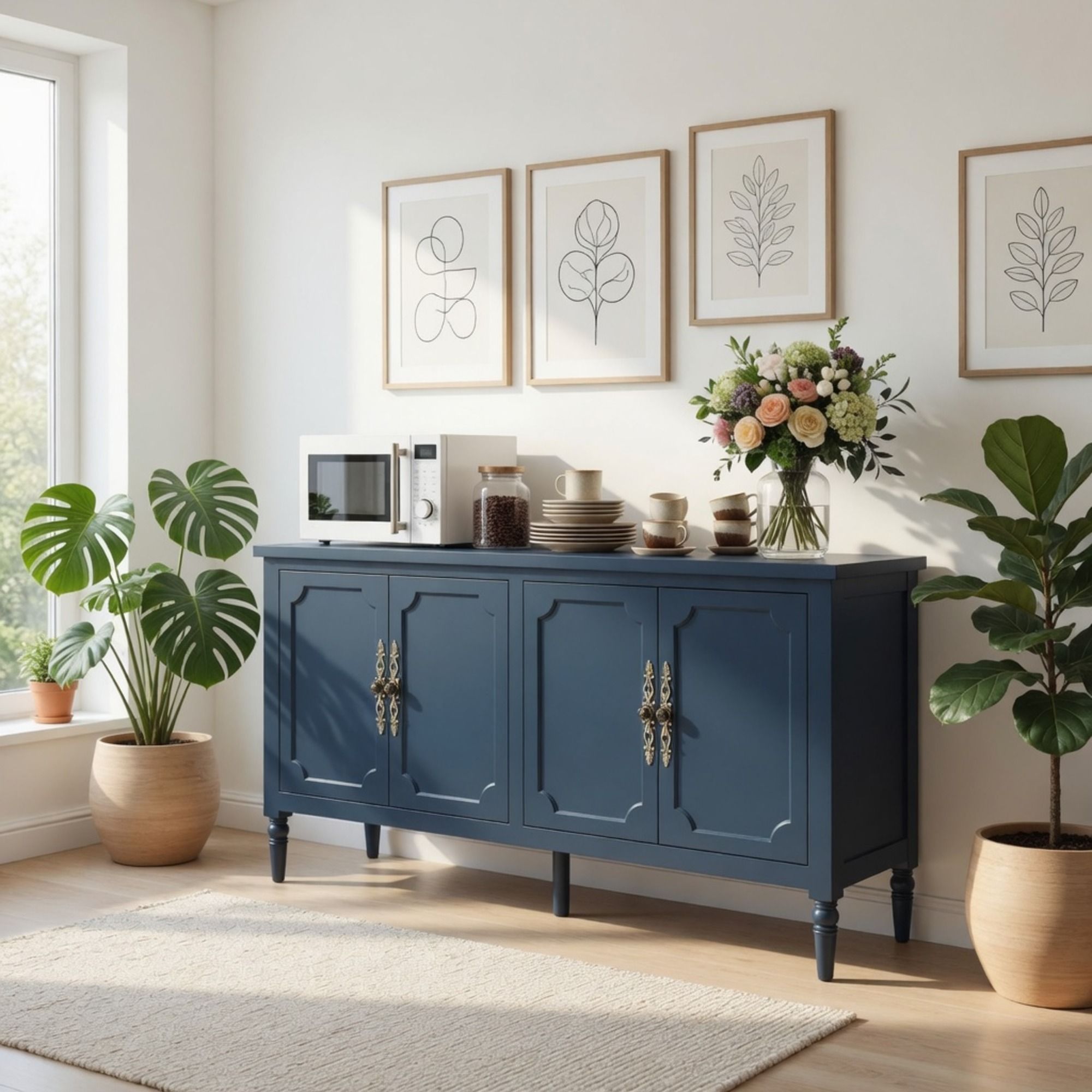 Vintage Buffet Cabinet With Adjustable Shelves by HouseOfZazla
