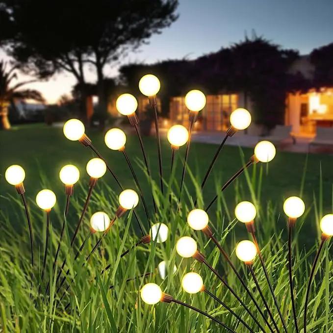 Solar Garden Lights Outdoor, 10 Pack 60LED Waterproof Solar Powered Lights for Yard Pathway Patio, Swaying Lawn Decor as Gardening Gifts for Women Holiday by GreenHaven Gardens