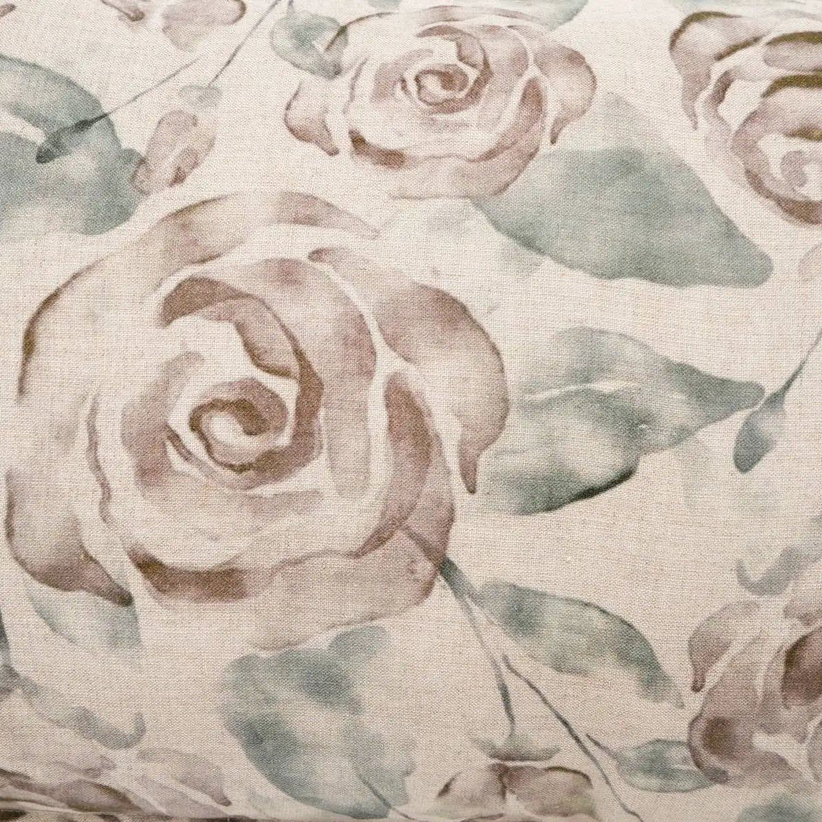 Linen Printed Lumber Throw Pillow 16x24 Brown & Green by HouseOfZazla
