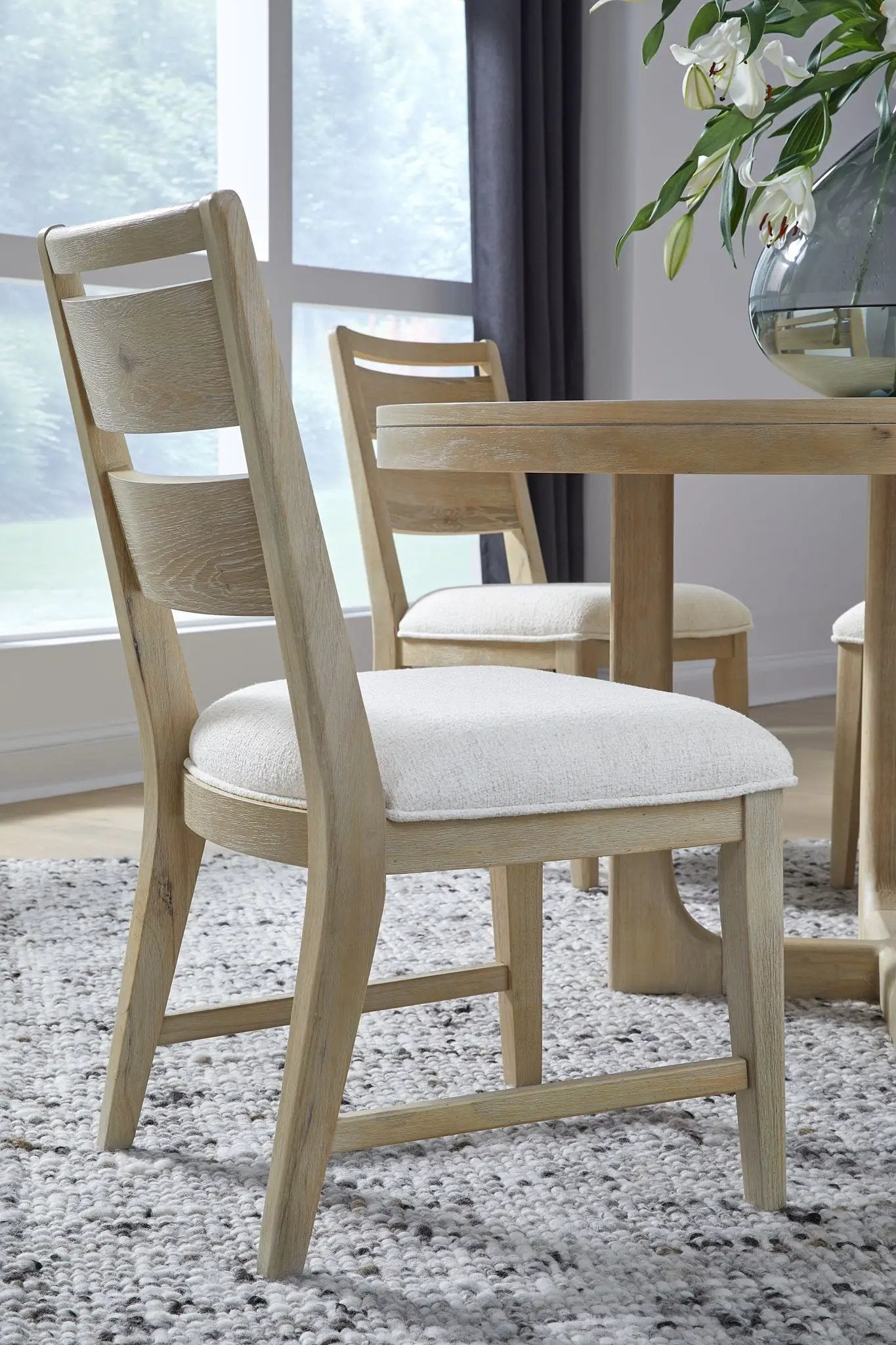 Somerset - Dining Side Chair With Upholstered Seat (Set of 2) - Butternut and Omari Natural by Unique Piece Furniture