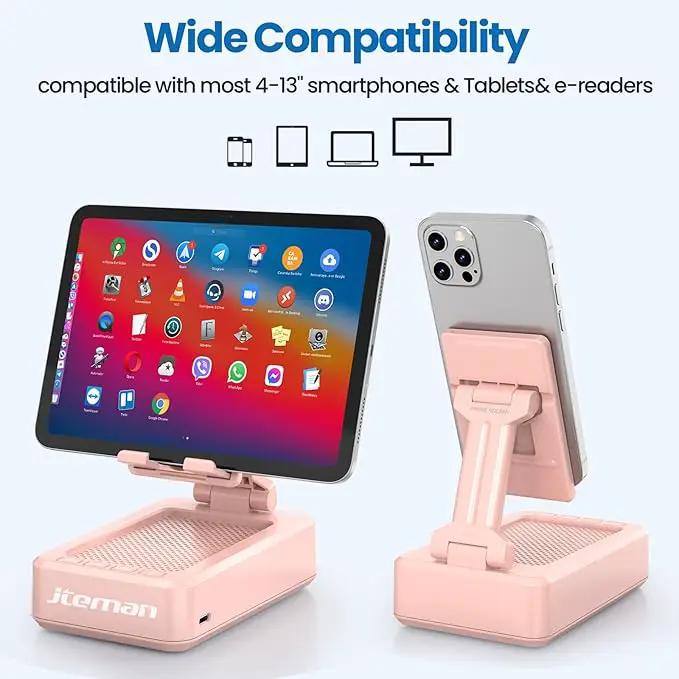 JTEMAN Portable Wireless Bluetooth Speakers with Phone Stand,Gifts for Women and Men,Birthday Christmas for Women Men,Kitchen Gadgets for Men,Compatible for iPhone/Samsung/Mini iPad - Pink by GreenHaven Gardens