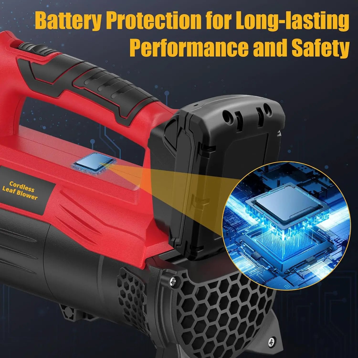 Cordless Leaf Blower for Milwaukee 18V Battery, 450CFM Electric Leaf Blower with 130MPH, Copper Motor, Handheld for Lawn Care, Yard (Battery Not Included) (Red) by GreenHaven Gardens