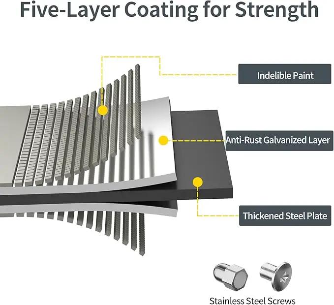 Kesfitt Galvanized Raised Garden Bed Kit,18" Tall 7-in-1 Outdoor Metal Planter Boxes with Safety Edging,8×2×1.5FT Modular Large Steel Raised Beds for Gardening Vegetables Fruits Flower by GreenHaven Gardens