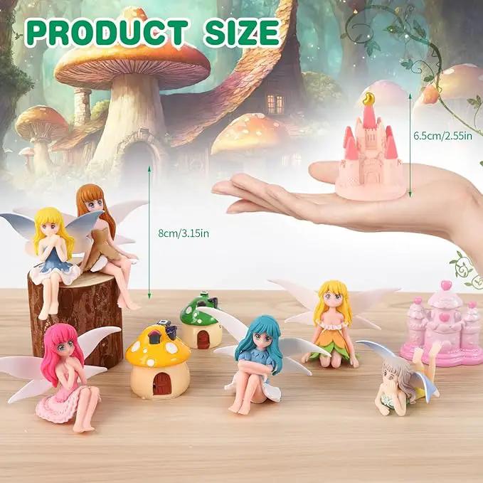 6 Pcs Garden Accessories Miniatures Fairies - Fairy Figurine Miniatures Micro Landscape Ornaments for Home Garden Cute Tiny Collectible Statues by GreenHaven Gardens