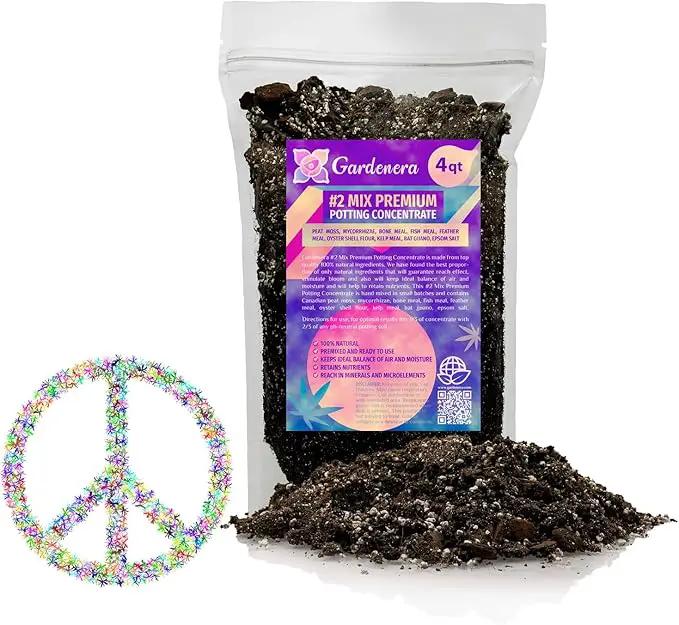 Premium Organic #1 Potting Soil Mix - Ideal Nutrient Blend for Robust, High-Yield, and Beautifully Blooming Outdoor Guerrilla Growing Plants - 4 Quart by GreenHaven Gardens