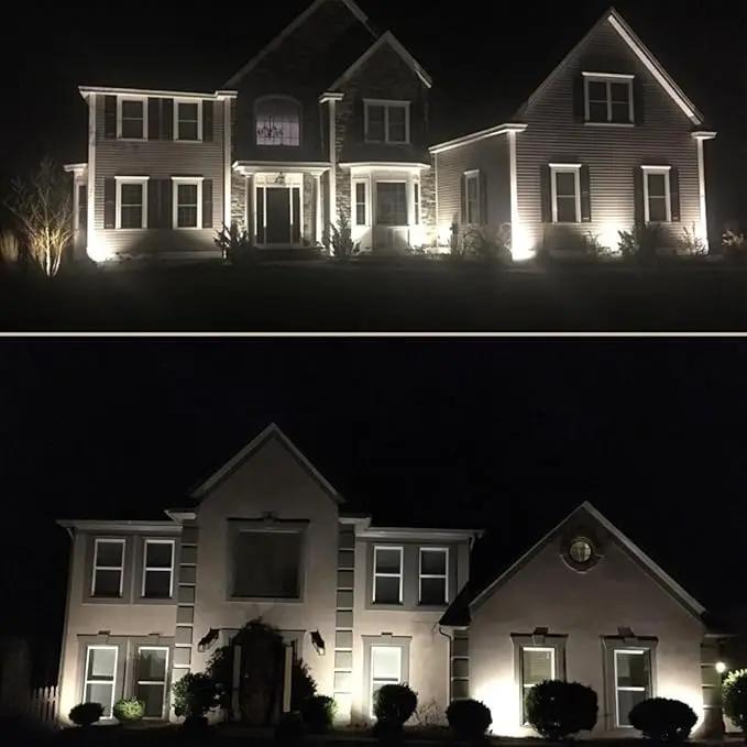 2 Pack Outdoor Landscape Lighting 5W COB LED Spotlights for Garden Lawn Wall Yard Path with Spiked Stand and Plug Adapter (Cool White) by GreenHaven Gardens