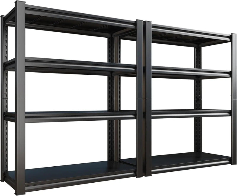 Raybee 40" W Garage Shelving Heavy Duty Storage Shelves 56.9" H Metal Shelving Heavy Duty Load 1600LBS Adjustable Metal Shelves for Storage for Pantry Kitchen 40" W x 19.1" D x 56.9" H 2 Pack by GreenHaven Gardens