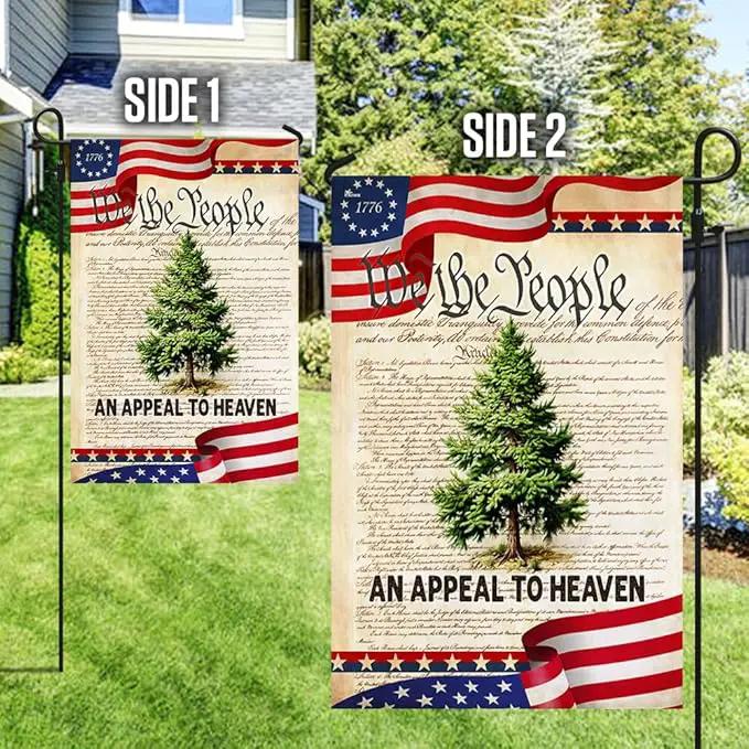 FLAGWIX American Flag - We The People Betsy Ross 1776 An Appeal To Heaven Pine Tree Flag TPT1923F, House Flag (29.5" x 39.5") - USA Flags Premium Polyester - Decorative Indoor Outdoor Flag by GreenHaven Gardens