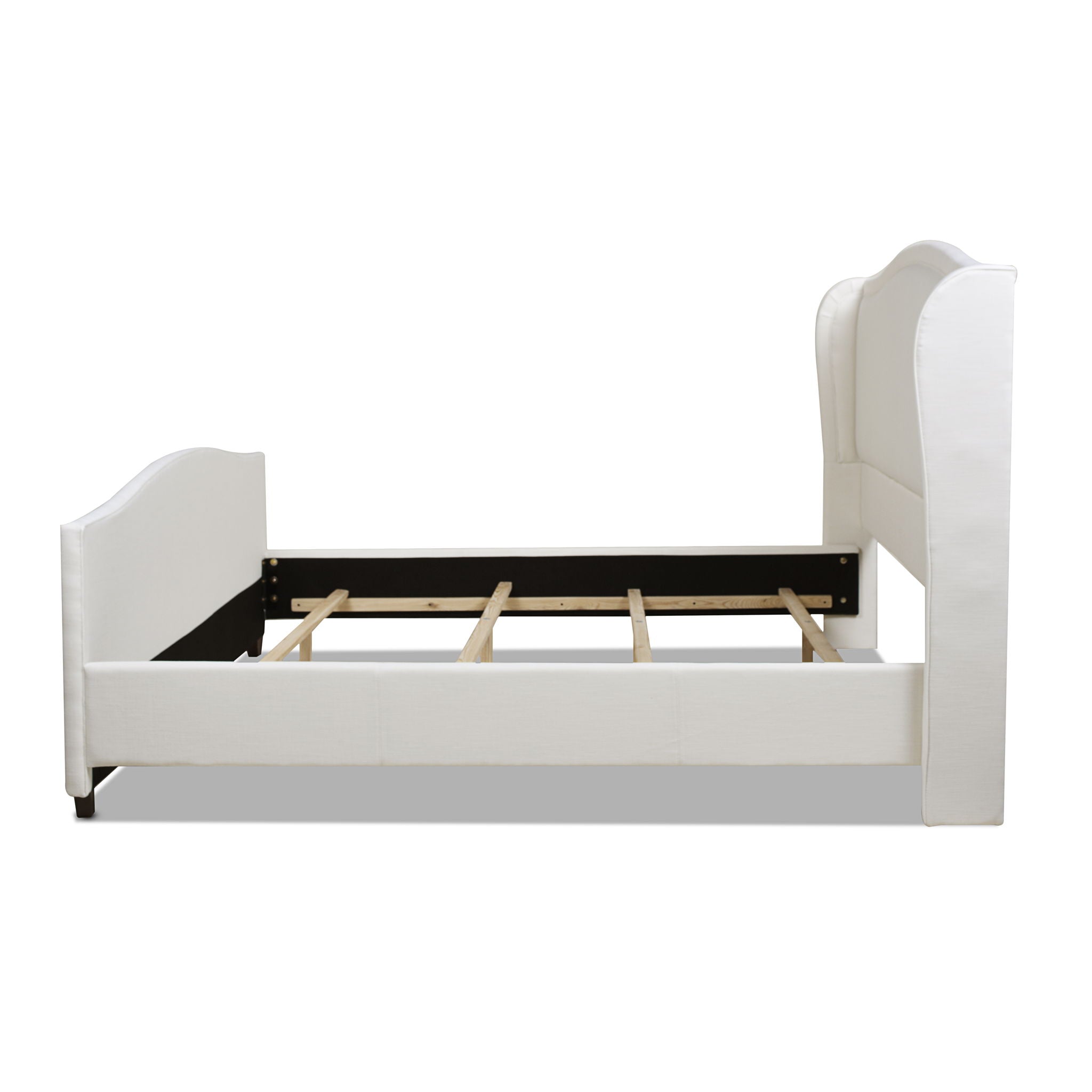 Carmen - Upholstered Wingback Panel Bed Frame by HouseOfZazla