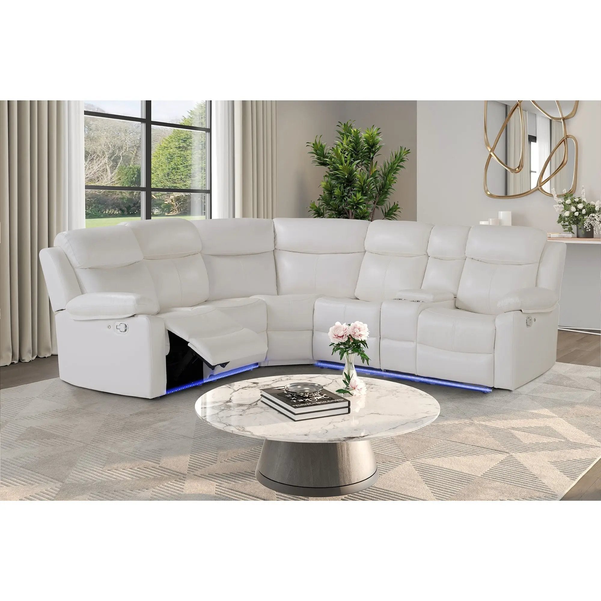 Sectional Sofa With Recline And Storage by Unique Piece Furniture
