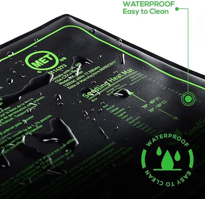 MET Certified 8 Pack Seedling Heat Mat, Seedfactor Waterproof Durable Germination Station Heat Mat, Warm Hydroponic Heating Pad for Indoor Home Gardening Seed Starter by GreenHaven Gardens