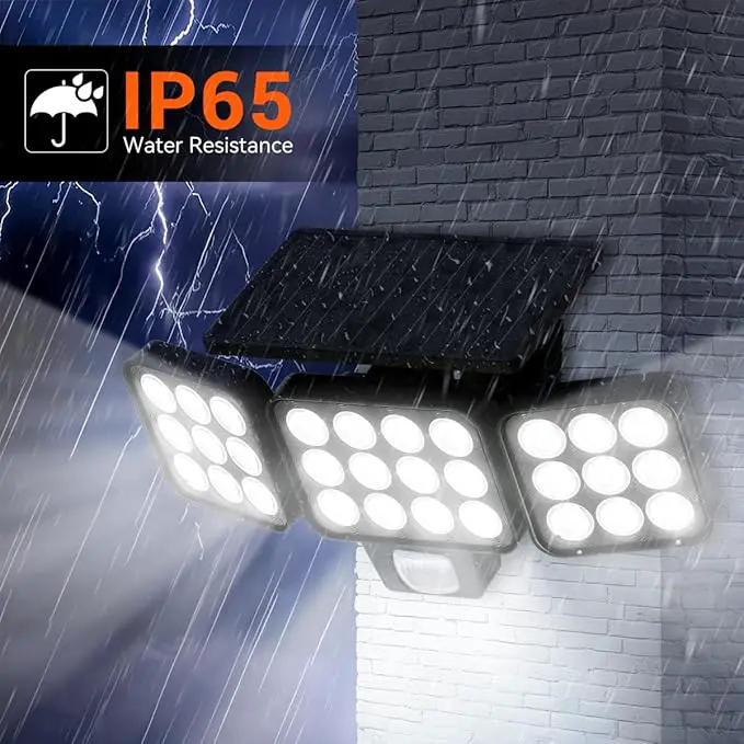 Solar Flood Light Outdoor 4 Pack, 3500LM Super Bright Motion Sensor Outdoor Lights, Solar Lights Outdoors Waterproof, Upgrade Glass Panel, 270° Wide Angle LED Security Spot Light for Outside Yard by GreenHaven Gardens