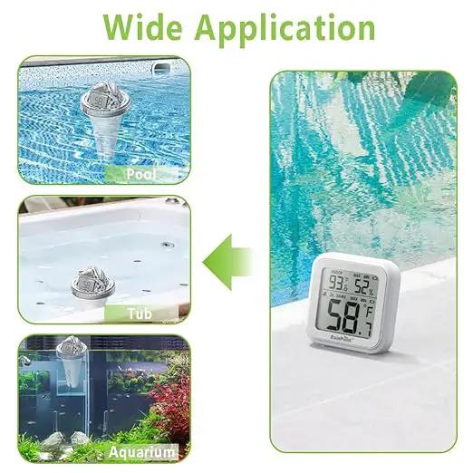 RAINPOINT Anti-Fog 360° Reading WiFi Digital Pool Thermometer Floating for Ice Bath,Double-Layer IP68 Waterproofing Remote Temperature Monitor E-Mail&Push Notification Hot Tub SPA,Fish Tank,Aquarium by GreenHaven Gardens