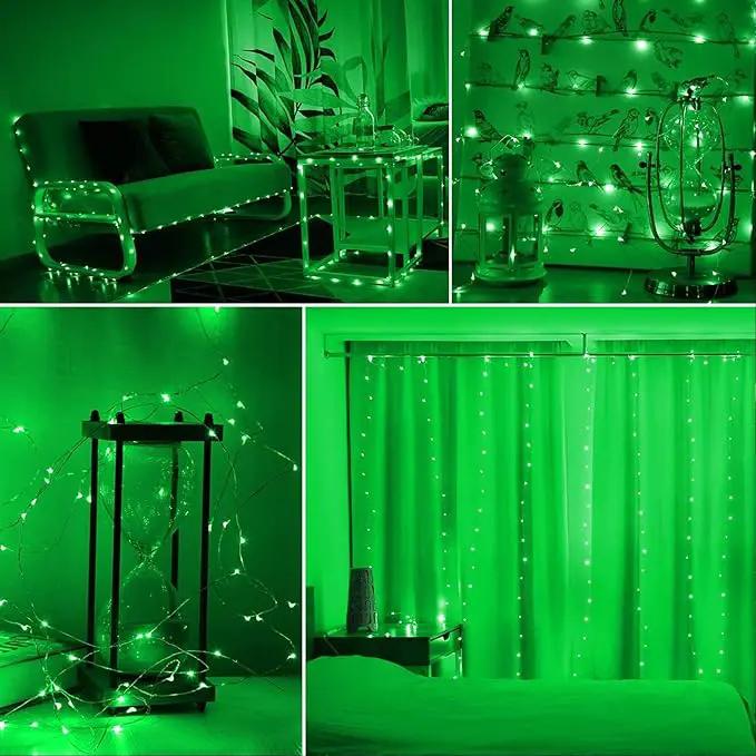 RUICHEN Green Dimmable Fairy Lights Plug in, Super Long 165 Ft 500 LED Twinkle String Lights with Remote, Waterproof Silver Wire Firefly Lights for Christmas Wedding Party Bedroom Patio Garden by GreenHaven Gardens
