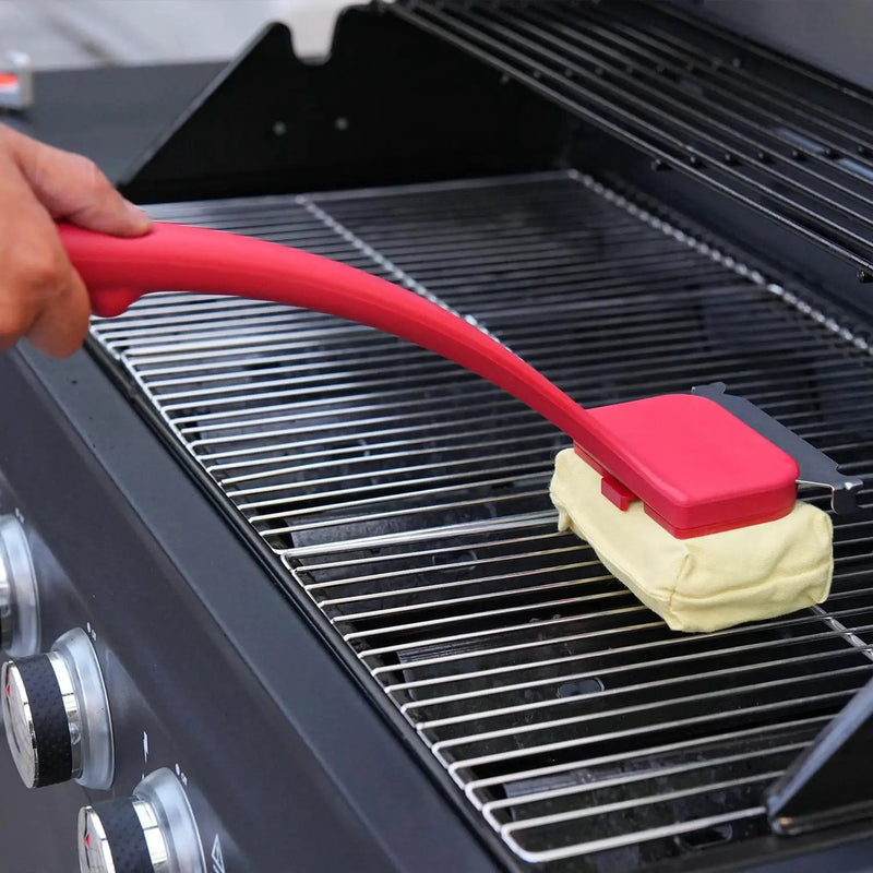 Grill Brush for Outdoor Grill, Bristle Free Steam Grill Brush with Scraper, BBQ Grilling Accessories BBQ Brush Non Metal Bristles, Grilling Accessories Fit Most Grills, Gifts for Men Dad Husband by GreenHaven Gardens