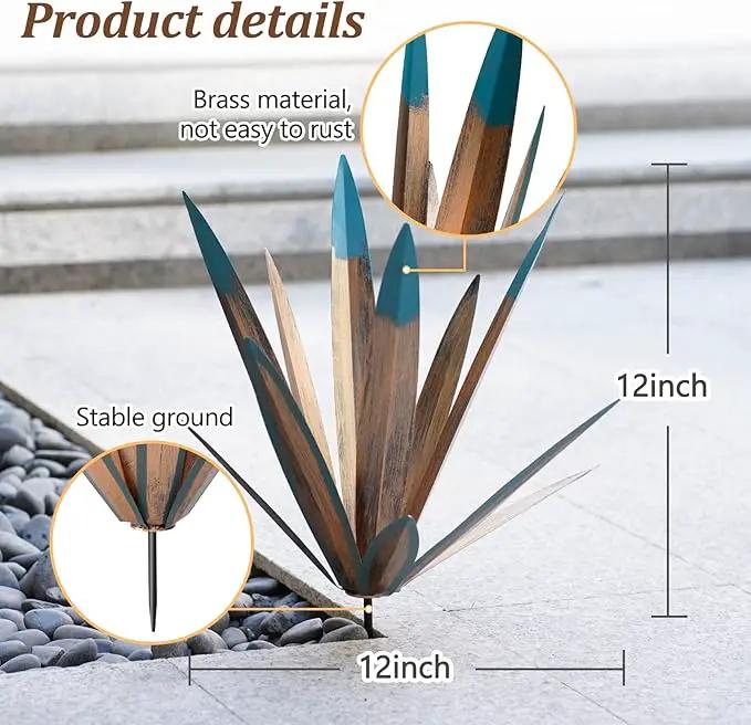 2pcs Metal Tequila Country Sculpture DIY Tequila Plant Home Decor Country Tequila Garden Ornament Indooutdoor Statuette Patio Lawn Patio Stake Decoration Gift to The Garden 12“ by GreenHaven Gardens