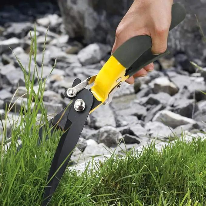 JARDINEER Sharp Grass Shears, Grass Clippers Handheld, Manual Grass Cutter Edging Shears for Lawn Garden by GreenHaven Gardens