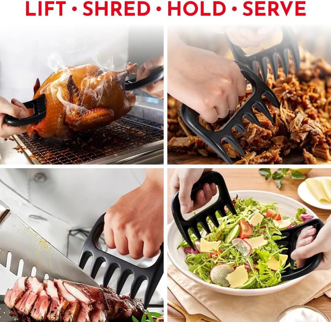 Premium Meat Shredder Claws - BBQ Accessories Gifts for Men Dad Birthday, Bear Claw for Shredding Meat - Claws for Pulled Pork, Chicken Shredder Tool - Perfect for BBQ Grilling Accessories by GreenHaven Gardens
