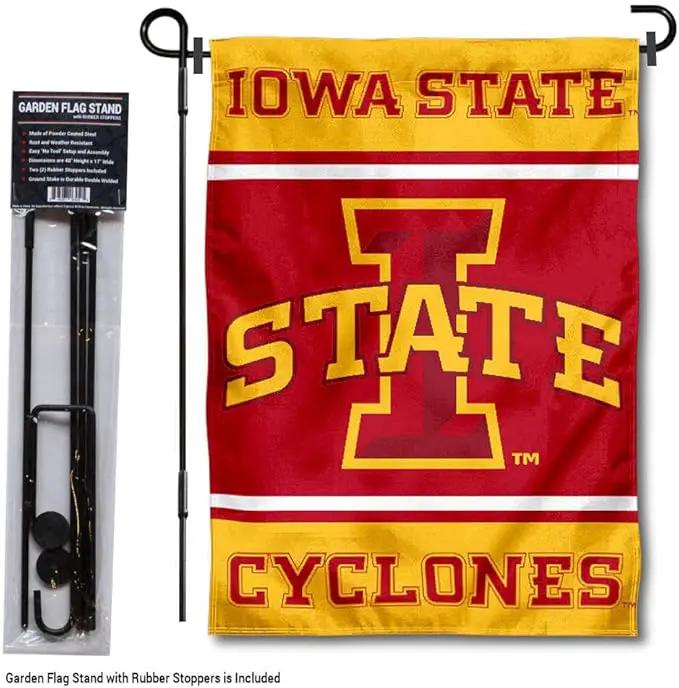 College Flags & Banners Co. Iowa State Cyclones Garden Flag with Stand Holder by GreenHaven Gardens