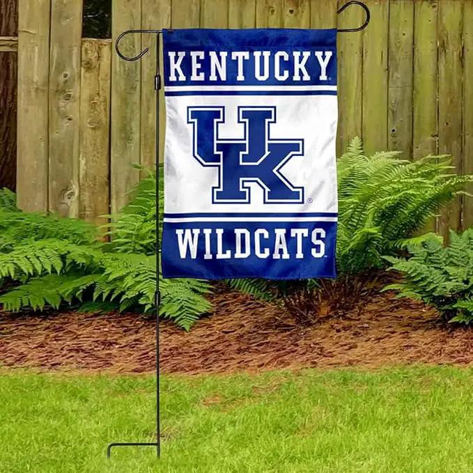 Kentucky Wildcats Garden Banner Flag with Flag Pole Stand Set by GreenHaven Gardens