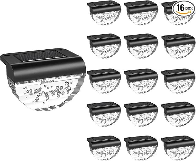 16 Pack Solar Deck Lights Outdoor, Solar Step Lights Waterproof for Outside, Yard, Patio, Garden, Pool, Railing, Stairs, Fence (Color Changing) by GreenHaven Gardens