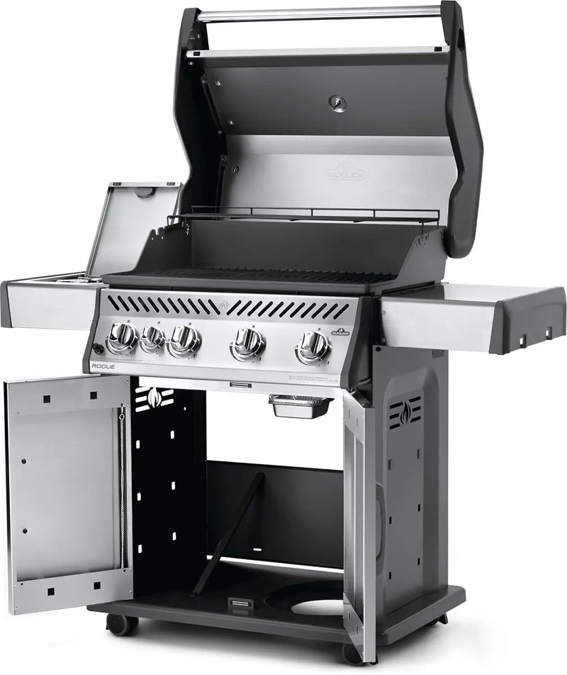 Napoleon Rogue 525 Natural Gas Grill with Range Side Burner, Stainless Steel, Durable 4-Burner Cooking by GreenHaven Gardens